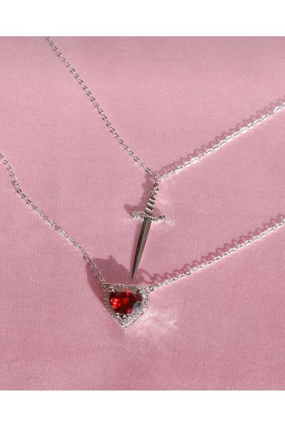 Kalp+ Kılıç Kolye Sadakatin Simgesi
